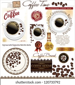 Coffee  label set