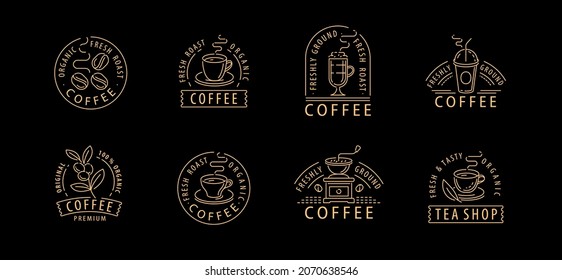 Coffee label set. Badges for restaurant or cafe menu