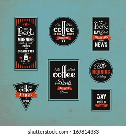 Coffee label template Design