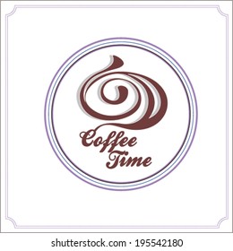 coffee label,retro style