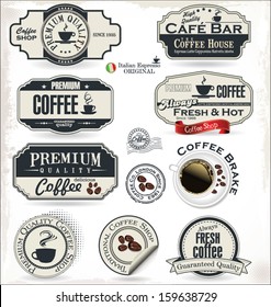 Coffee labels and badges 