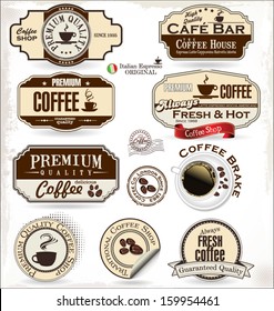 Coffee labels and badges