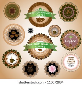 Coffee labels for design. eps 10