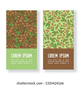 Coffee labels set isolated on white background. Design elements for coffee house or coffee shop invitations. Template for coffee jars.