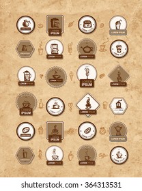 Coffee labels, set for your design