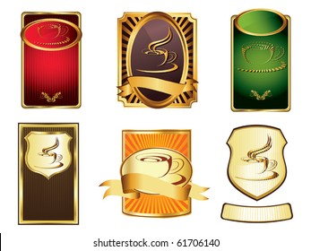Coffee labels vector