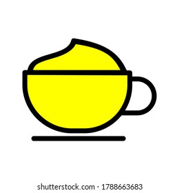 icono del vector del café tardío adecuado para el icono de la cafetería, etc