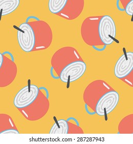 coffee latte art flat icon,eps10 seamless pattern background