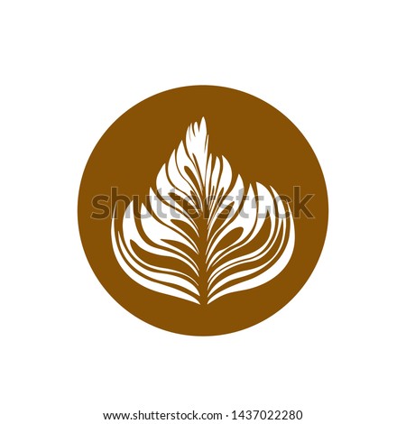 coffee latte art illustration vector
