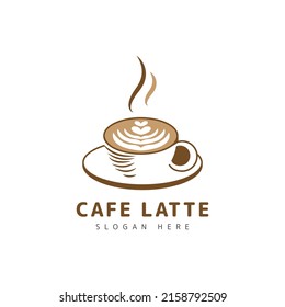 Coffee Latte Art, Logo, Icon Vector Design