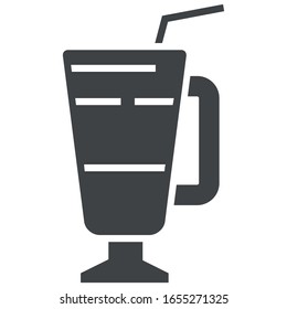 Coffee latte black icon on white background