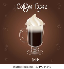 Irlandés, café, café, bebida caliente, kahve
