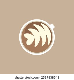 coffee latte design illustration mascot