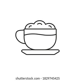 Coffee latte icon element of coffe icon for mobile concept and web apps. Thin line coffee latte icon can be used for web and mobile. Premium icon on white background