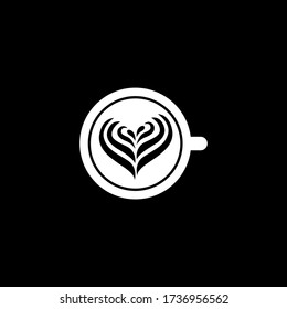 Coffee latte simple icon vector design