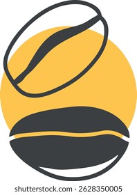 Café, esboço em café. Desenho, gravação, tinta, arte vetorial	
