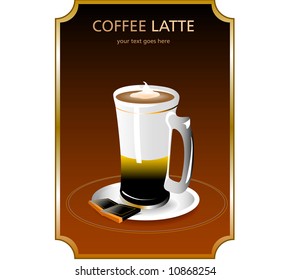 Coffee Latte Vector fully resizable and editable