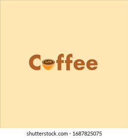 coffee latter with cup symbol.