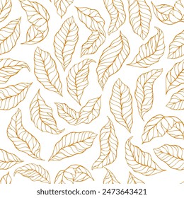 coffee leaf background. Abstract coffee leaves background. leaf pattern vintage. leaves pattern wallpaper.