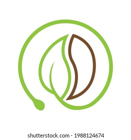 icono de vector de hoja de café 