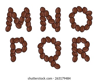 Coffee letter alphabet