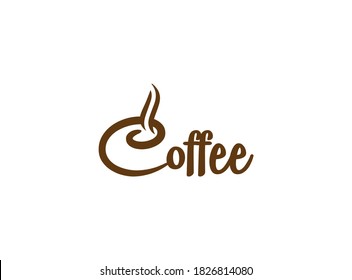 coffee letter logo design. Modern logo 