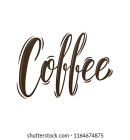 Coffee. Coffee lettering calligraphy vector illustration