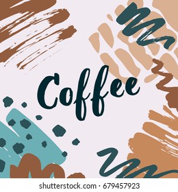 Coffee lettering for coffee shops, cafes and advertisements.