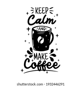 Coffee Lettering typography poster motivational quotes illustration