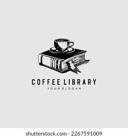 Coffee library Logo Design Ideas