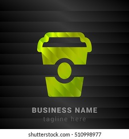 Coffee Lime Green and Black silk fashion premium icon / Logo