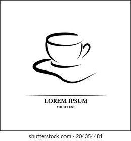 Coffee line art