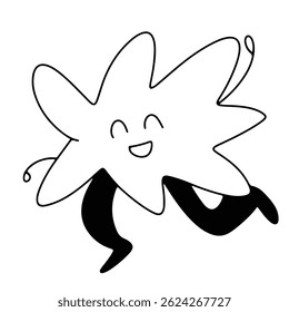 Coffee line character element design