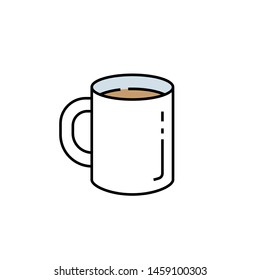 Coffee line icon. Hot drink sign. mug symbol. Vector illustration.