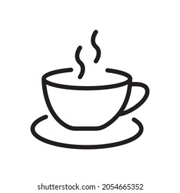 Kaffeezeilensymbol einzeln auf weißem Hintergrund
