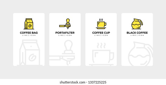 COFFEE LINE ICON SET