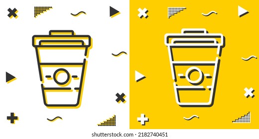 icono de línea de café. Estilo de contorno simple.Signo lineal de café. Ilustración vectorial aislada en fondo blanco. EPS de trazo editable 10
