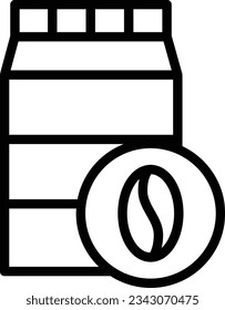 Coffee Line Icon - Einzelsymbol, Vektorgrafik