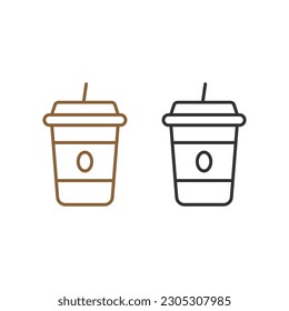 Coffee Line Icon Vector Design.