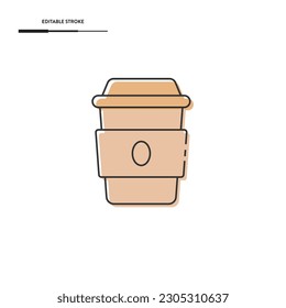 Coffee Line Icon Vector Design.