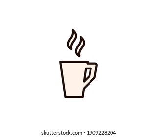 Coffee line icon. Vector symbol in trendy flat style on white background. Office sing for design.