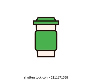 Coffee line icon. Vector symbol in trendy flat style on white background. Office sing for design.
