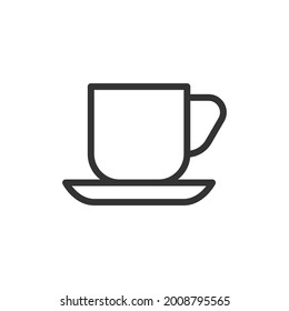 Coffee line icon. Web symbol for web and apps. Sign design in outline style. Coffee stroke object.