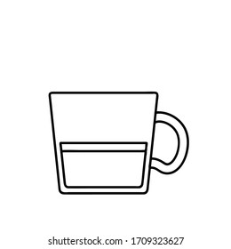 Coffee line illustration. Coffee cup icon. Vector. 