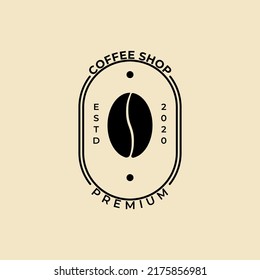 Coffee with line style logo icon design template flat vector