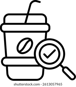 Coffee Line Vector Icon Design