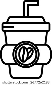 Coffee Line vector Icon Design