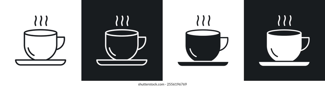 Coffee linear icon set for app, and web design.