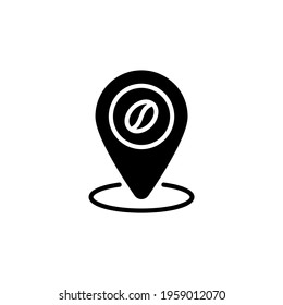 Coffee Location icon in vector. Logotype
