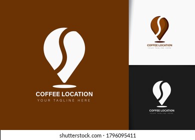 Coffee location logo vector design